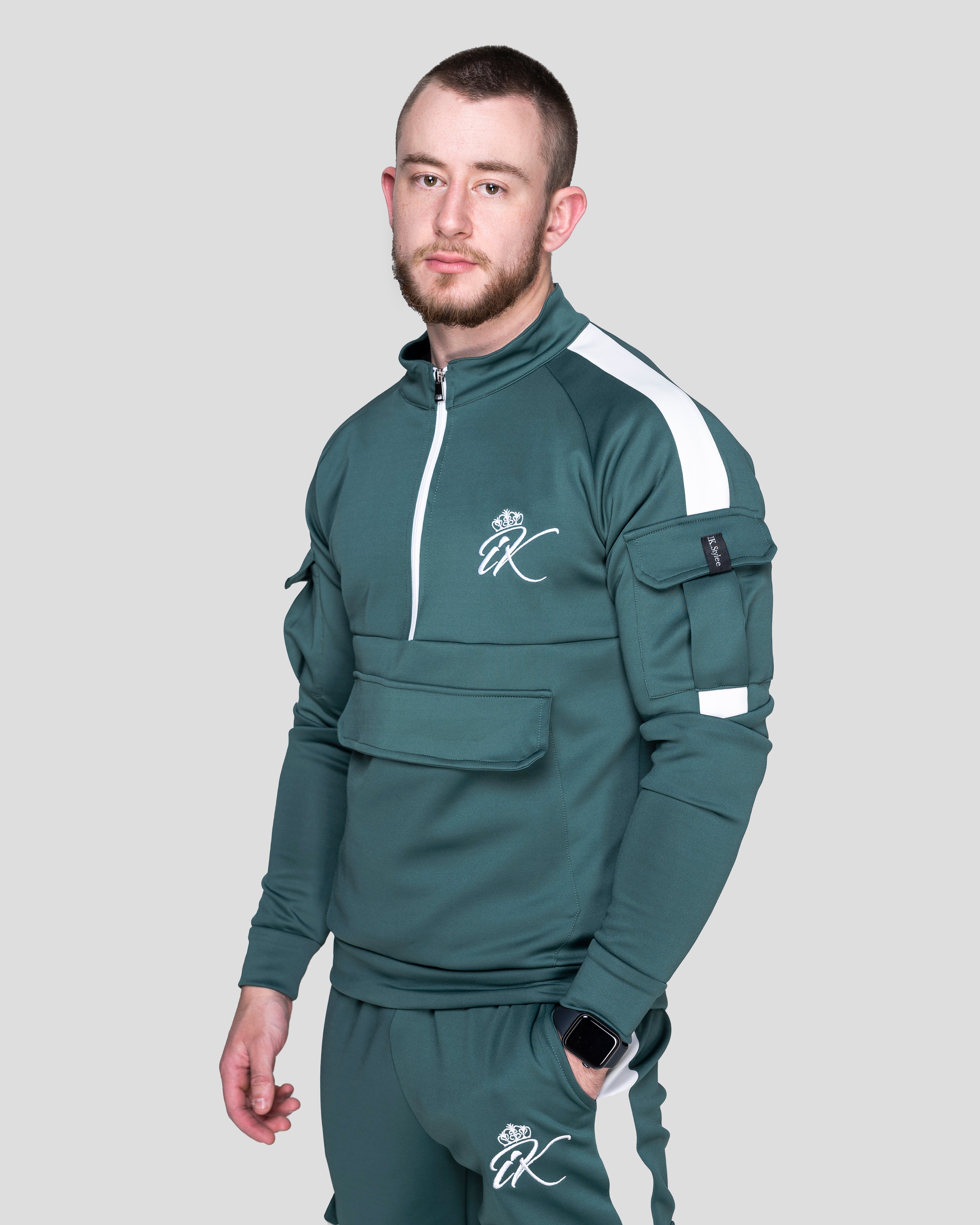 Карго Спортно Горнище "Inspire" Green White
