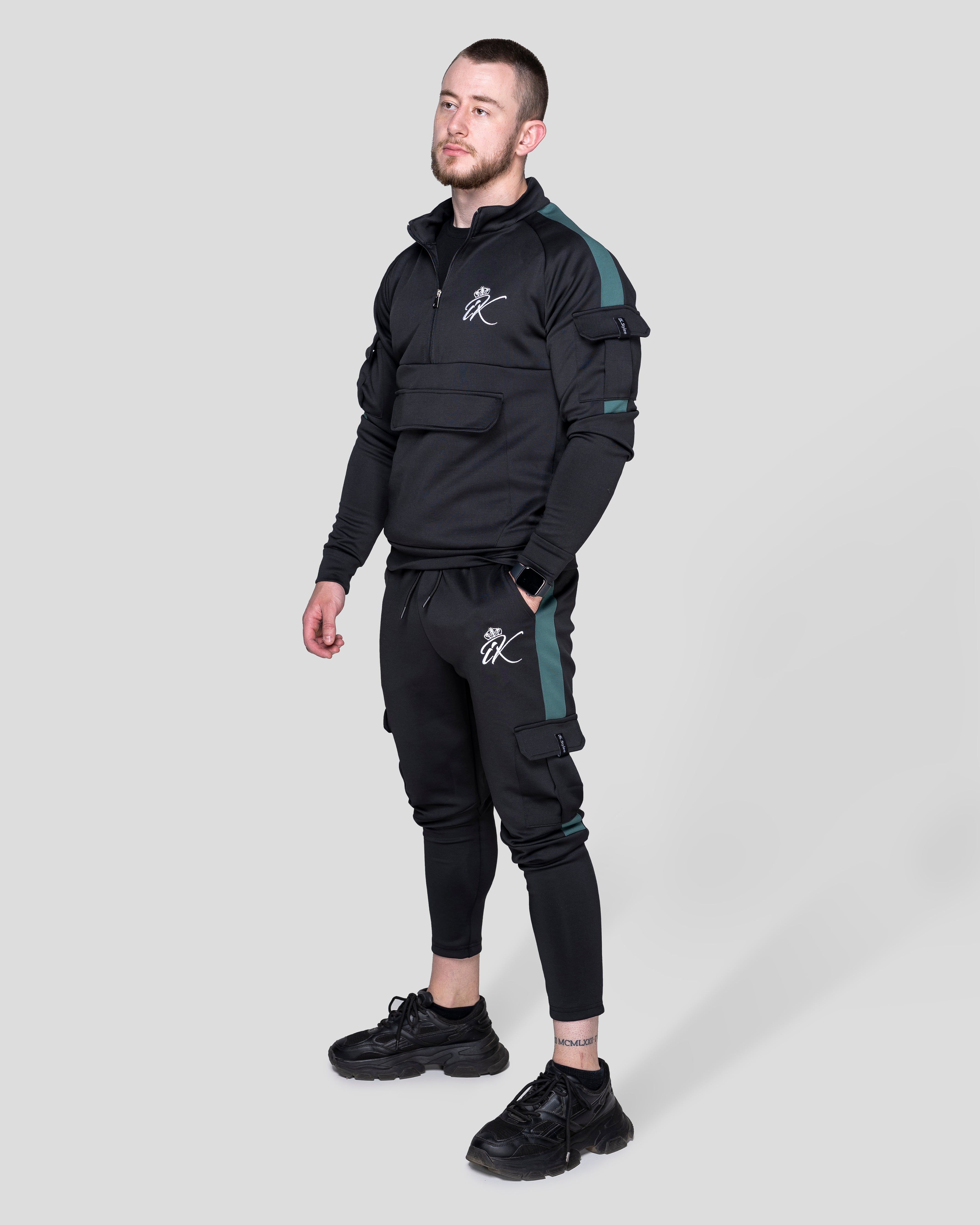 Карго Спортно Горнище "Inspire" Black Green