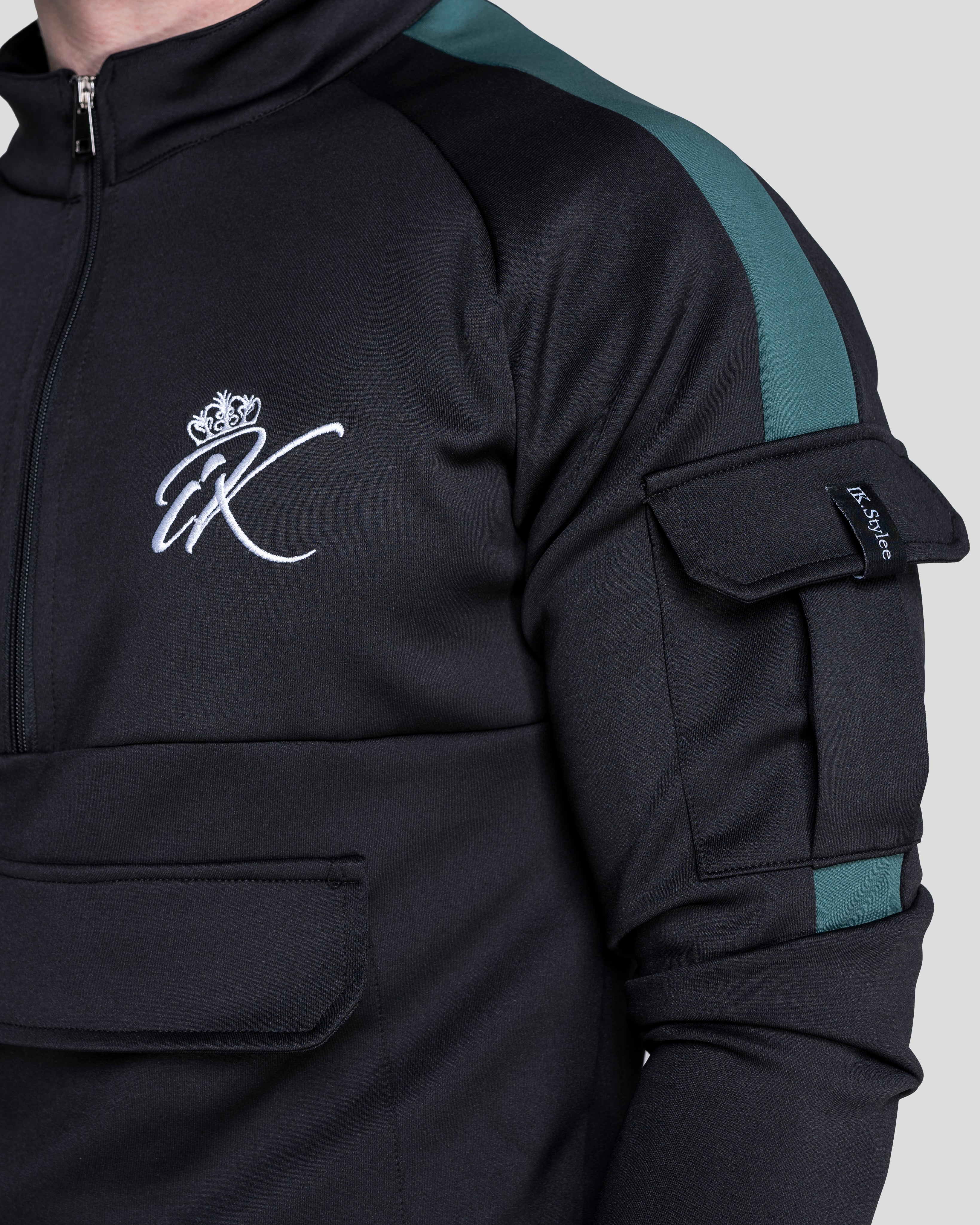 Карго Спортно Горнище "Inspire" Black Green